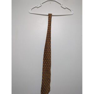J.Z. RICHARDS Men's 100% Silk Tie‎ Geometric Orange Multicolor